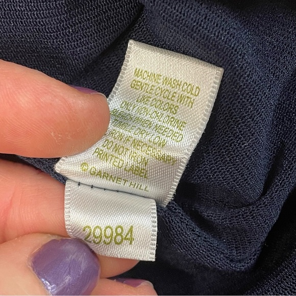 Garnet Hill women’s Medium dress faux wrap midi cotton blend - Picture 11 of 12